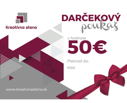 DARČEKOVÝ POUKAZ V HODNOTE 50€